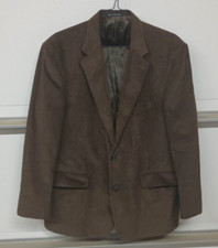 Vintage Brown Corduroy Lands' End Men's Jacket Blazer Dress Coat 46 Reg