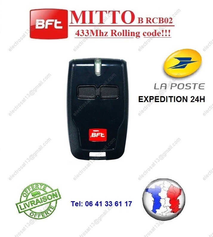 TÉLÉCOMMANDE BFT Mitto 2 MITTO B RCB 433,92 Mhz