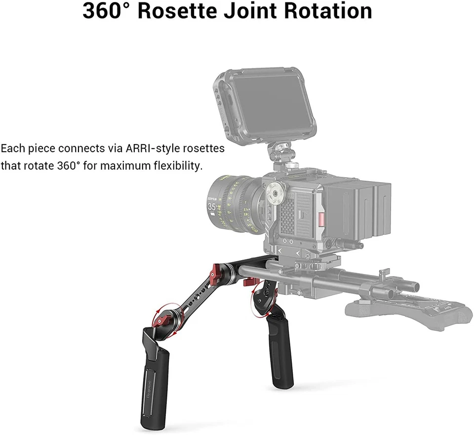 SmallRig Shoulder Rig Dual-Handle Kit Rosette Handle Kit Portable Video - Image 4 of 4