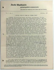 1968 San Francisco Restaurant Reviews L'Etoile House Of Prime Rib Taverna Yiasou