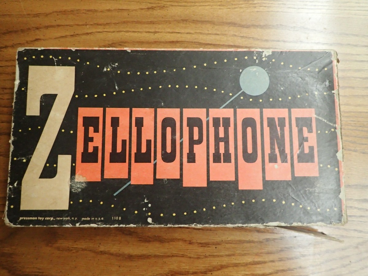Vintage ZELLOPHONE Pressman Toy Corp Xylophone WITH MUSIC Made in