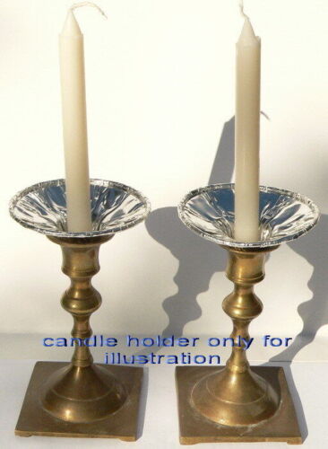 20 Protect Candle Stick Holder Cup insert Jewish Menorah Shabbat Candelabra Lamp - Picture 1 of 9