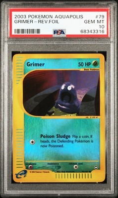 2003 Pokemon Aquapolis Grimer Reverse Holo Foil #79 PSA 10 GEM