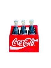 Coca-Cola Carrier Magnet with Removable Bottles Magnets VTG 1995 4-Pc Set