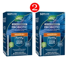 2-Pack Nature's Way Fortify 50+ Probiotic 30Ct Extra Strength Exp 05/2026 SEALED
