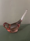 Fenton Cranberry Glass Bird of Happiness Long Tail Marked