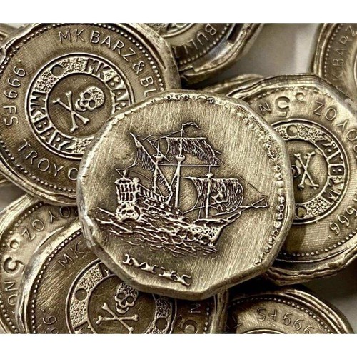 .5 Ozt MK BarZ "The Maiden Voyage"-Fractional Round Stamped .999 Fine Silver