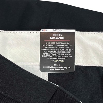 NWT Dickies Men's 8038BK Cell Phone Pocket Work Pants BLACK 38x30