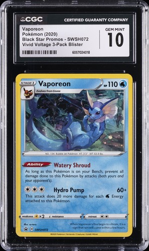 Vaporeon graded CGC 10 for sale on eBay