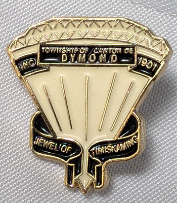 TOWNSHIP OF CANTOR DE DYMOND ONTARIO CANADA METAL LAPEL PIN TOURIST GOVERNMENT