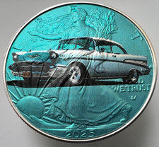 '57 Chevy - Vintage American Silver Eagle 1oz Limited Edition Silver Dollar Coin