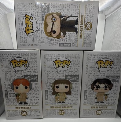 Funko Pop! Harry Potter Lot: Harry #55 Hermione #57 Moody #38 Ron #56