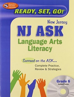 NJ ASK GRADE 6 LANGUAGE ARTS LITERACY W/ -ROM (NEW JERSEY By Frank Stebbins *VG*
