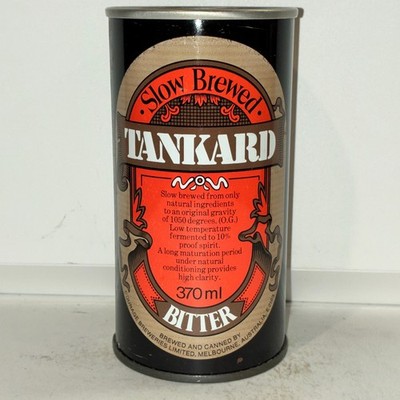 Tankard Bitter beer can, Courage Brewing Co, Australia, air sealed, straight