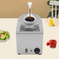 4L Electric Sauce Warmer Dispenser Hot Fudge Cheese Warmer Stainless Steel 150W