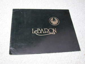 1980's MEXICAN CHRYSLER LeBARON PRESTIGE SALES BROCHURE.....rare