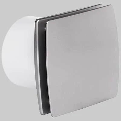 ASPIRATORE ELETTRICO Ø 100 CON FRONTALE CHIUSO - Grigio