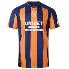 Image of Rangers 2023 2024 Third Away Football Shirt Blue Orange Stripe Size Womens 20