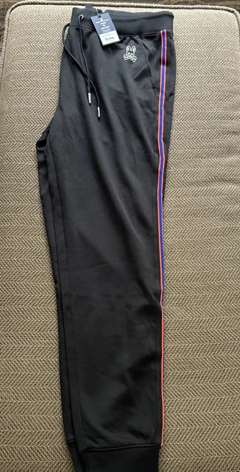 Psycho Bunny Mens Crosby Track Pants Black Size XXL NWT