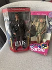 Vintage Elvis Presley Army Years Doll + Special Edition Army Barbie Lot NRFB