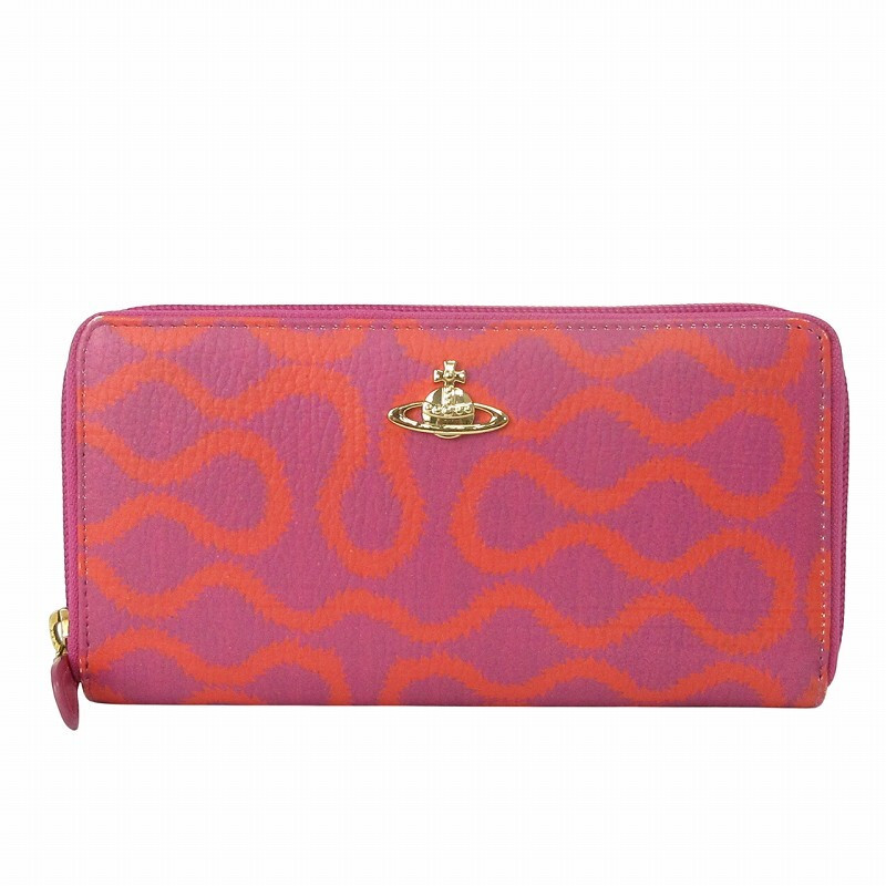 Vivienne Westwood Orb Long Wallet Round Zipper Logo Plate