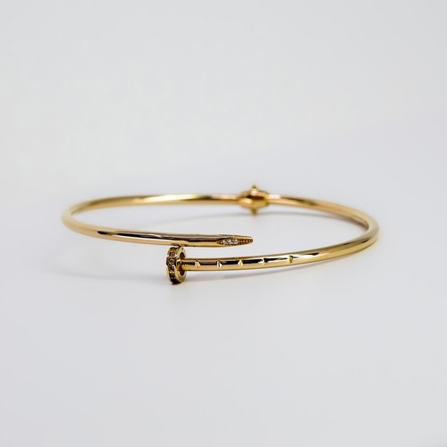 18ct Yellow Gold Hinged Nail Bangle #66899
