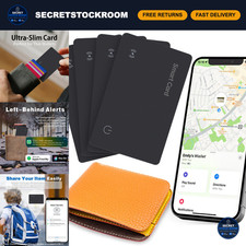 Rechargeable Wallet Tracker Card - 4 Pack, Works with Apple Find My, GPS Locator