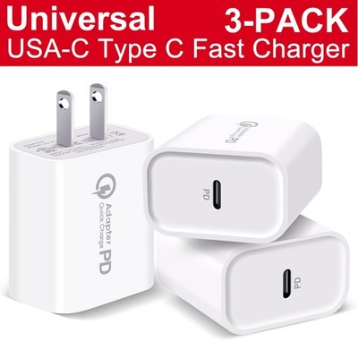 US PD 20W USB-C Fast Wall Charger Block Power Adapter For iPhone 16/15/14/13/12