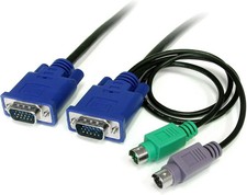 3-in-1 KVM Cable 4FT PS/2 KVM Cable - lot of 3