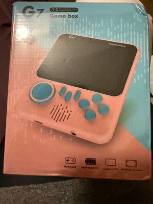 G7 Game Box 3.5in Handheld Game Player Console TV Out AV Pink/Blue