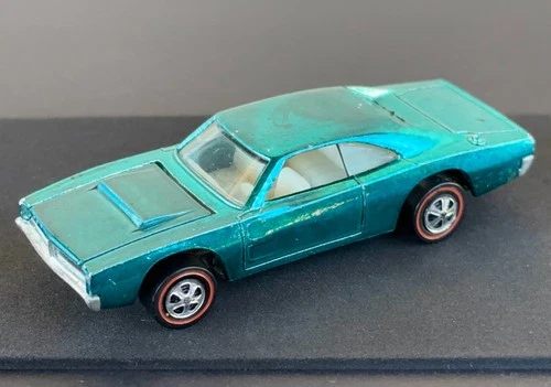 Vintage Hot Wheels Redline 1969 SCARCE AQUA Custom Charger - HIGH GRADE! KILLER!