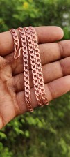 Pure Copper Cuban 5mm Chain Necklace Curb Link Arthritis Therapy