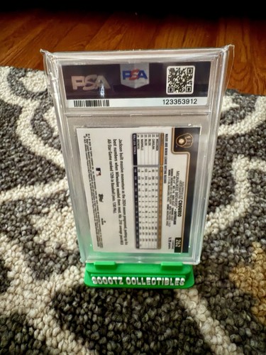 2025 Topps Chrome Jackson Chouriou Rookie Gold Cup Green Geometric /99 PSA - Picture 3 of 3