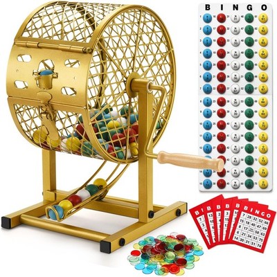 12.6'' Tall Bingo Game Sets with Steel Cage, Professional Bingo Game for Adult...