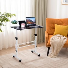 Laptop Desk Adjustable Height Laptop Stand Rolling Table Notebook W/ 4 Casters
