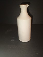 1880's  WHITE STONEWARE MASTER INK BOTTLE WITH POUR SPOUT 6 1/2"TALL Inkwell