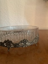 835 Silber,Kristall, Schale, ca.15cm, geschliffen, gepunzt, top Zustand