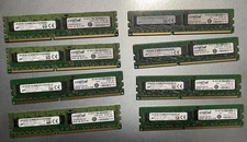 Lot of 8 (64GB) Crucial 8GB DDR3L-1600 ECC Reg RDIMM PC3L-12800R CT8G3ERSLS4160B