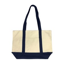 Trader Joe’s Canvas Tote Shopping Bag - LARGE GREEN/Blue - NEW