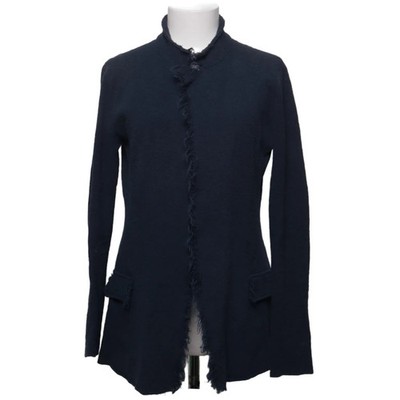 Roberto Collina, Strickjacke, Damen, Größe: M, Blau, Baumwolle/Polyamid #4R1