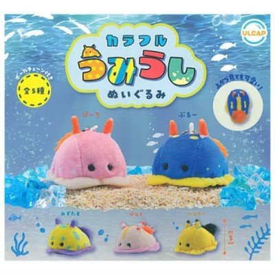 Colorful Sea Slug Plush Toy / Capsule Full 5 Type Comp Set Gacha