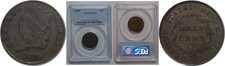1825 Half Cent   PCGS AU-53
