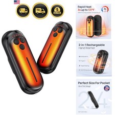 Rechargeable Hand Warmers 2 Pack, 6000mAh Electric Hand Warmer Rechargeable, ...
