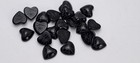 49 pieces Cabochon Heart Shaped Black 12mm Synthetic Stones — photo 4