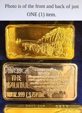 Hamilton Mint Conestoga Wagon 24k EGP 1 Troy Oz .999 Fine Silver Bar 95.00 per troy oz