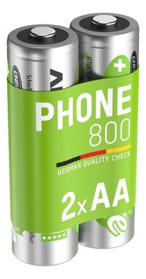2x ANSMANN DECT NiMH Akku Mignon AA 800mAh maxE HR6 5030902