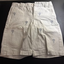 Vineyard Vines Boys Lacrosse Embroidered Khaki Shorts, Size 12