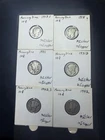 Mercury Dime Lot of 6 Circulated Silver 1917S, 1918, 1931,1931D, 1942S, 1942.