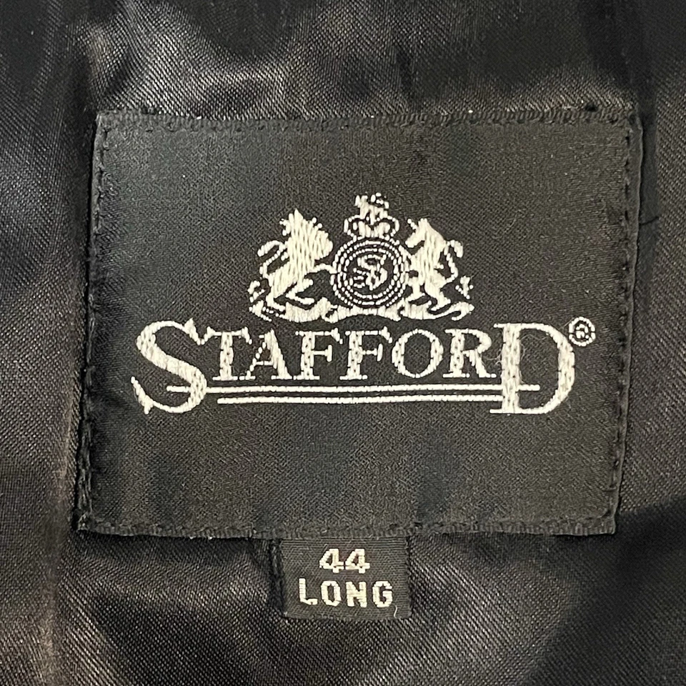 Stafford Grey Buttoned Removable Insulated Liner Trench Rain Coat Size 44L - Image 3 of 4