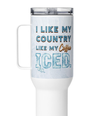 I Support ICE Travel Mug | Iced Coffee Tumbler | USA 250 | MAGA Trump Patriotic